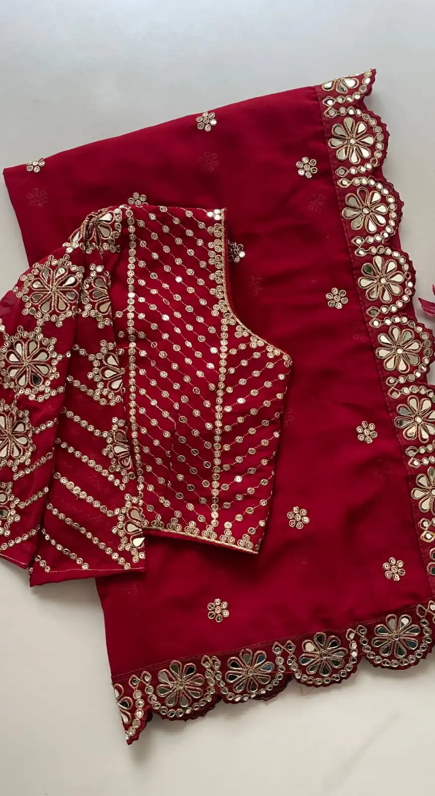 Maroon Georgette Mirror Sequence Work Saree | Sarees, Bollywood Sarees, Creative Sarees, Designer Sarees, Embroidered Sarees, Ethnic Saree, Modern Digital sarees, Party Wear Sarees