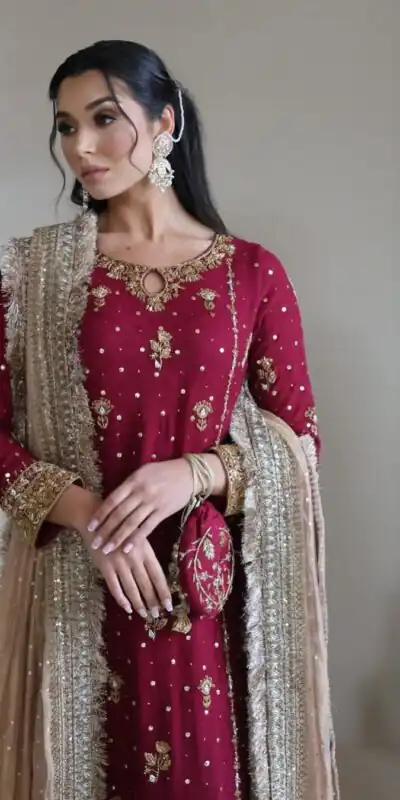 Maroon Georgette Sequence Work Salwar Suit | Jump Suits, Salwar suit, Casual Suits, Creative suits, Designer Suits, Palazzo Suits, Party Wear Suits, Patiala Suits, Straight Suits