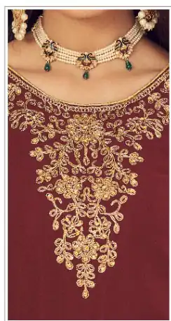 Maroon Georgette Stone Work Salwar Suit | Jump Suits, Salwar suit, Casual Suits, Creative suits, Designer Suits, Palazzo Suits, Party Wear Suits, Patiala Suits, Straight Suits