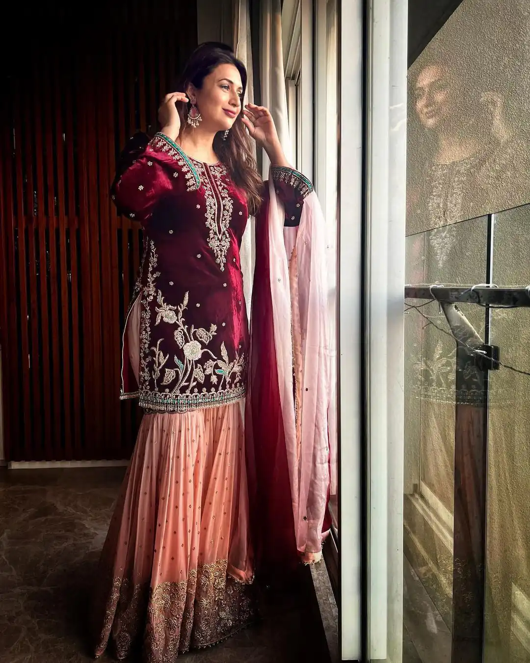 Maroon Heavy Velvet Sharara Suit | Salwar suit, Casual Suits, Creative suits, Designer Suits, Palazzo Suits, Party Wear Suits, Straight Suits