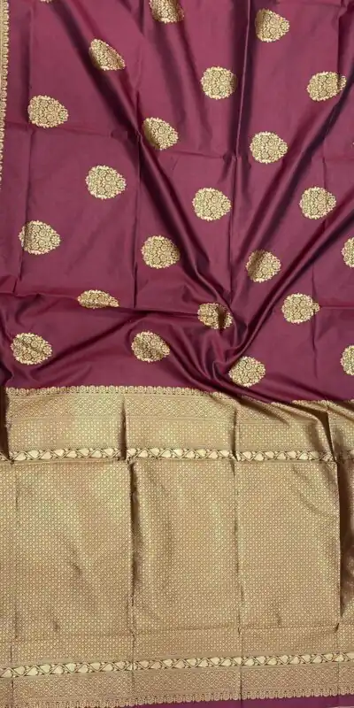 Maroon Lichi Silk Saree | Sarees, Bollywood Sarees, Creative Sarees, Designer Sarees, Embroidered Sarees, Ethnic Saree, Modern Digital sarees, Party Wear Sarees