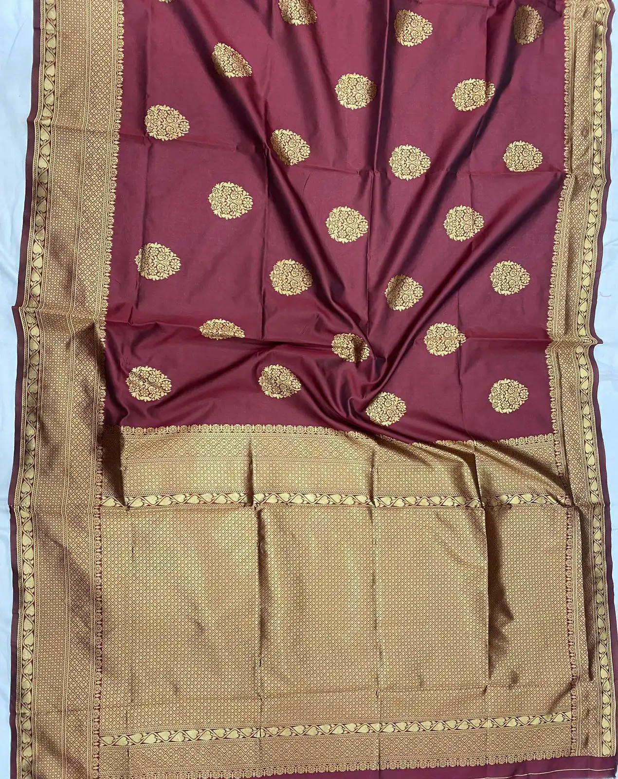 Maroon Lichi Silk Saree | Sarees, Bollywood Sarees, Creative Sarees, Designer Sarees, Embroidered Sarees, Ethnic Saree, Modern Digital sarees, Party Wear Sarees
