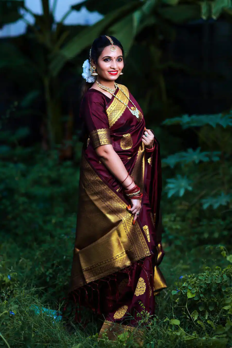 Maroon Lichi Silk Saree | Sarees, Bollywood Sarees, Creative Sarees, Designer Sarees, Embroidered Sarees, Ethnic Saree, Modern Digital sarees, Party Wear Sarees