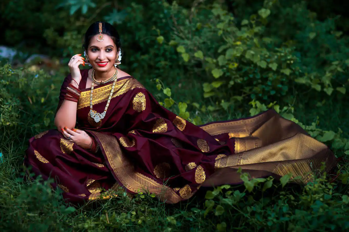 Maroon Lichi Silk Saree | Sarees, Bollywood Sarees, Creative Sarees, Designer Sarees, Embroidered Sarees, Ethnic Saree, Modern Digital sarees, Party Wear Sarees