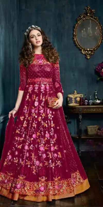 Maroon Net With Embroidery Stone Salwar Suit | Salwar suit, Casual Suits, Creative suits, Designer Suits, Palazzo Suits, Party Wear Suits, Patiala Suits, Straight Suits
