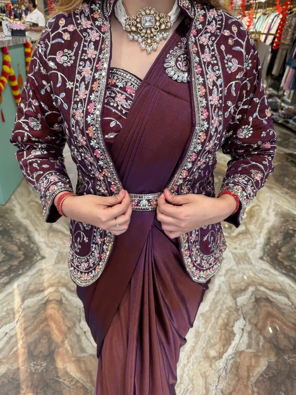 Maroon Rangoli Silk Embroidery Work Saree | Sarees, Bollywood Sarees, Creative Sarees, Designer Sarees, Embroidered Sarees, Ethnic Saree, Modern Digital sarees, Party Wear Sarees