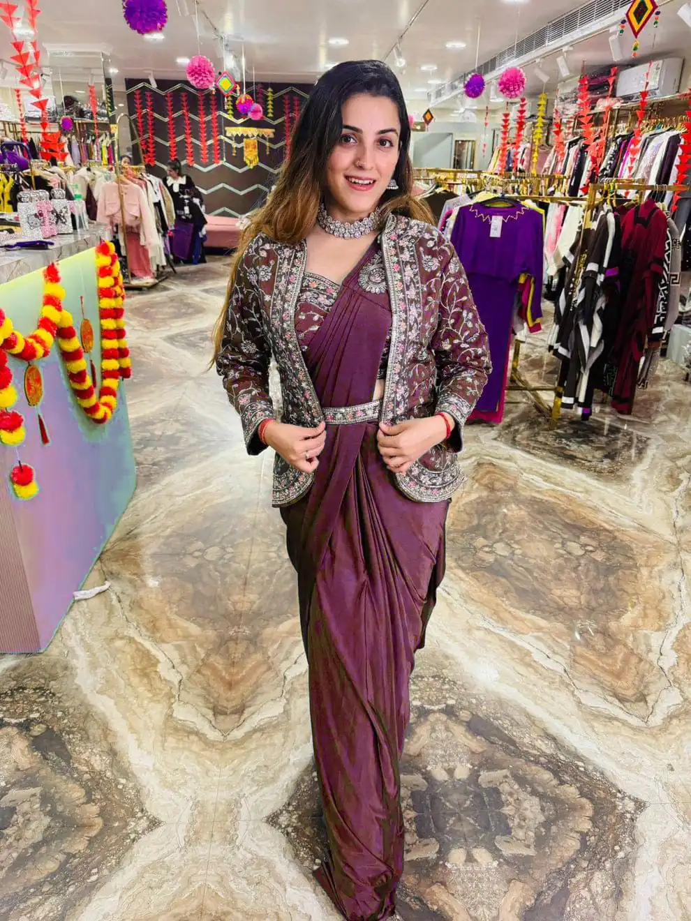 Maroon Rangoli Silk Embroidery Work Saree | Sarees, Bollywood Sarees, Creative Sarees, Designer Sarees, Embroidered Sarees, Ethnic Saree, Modern Digital sarees, Party Wear Sarees