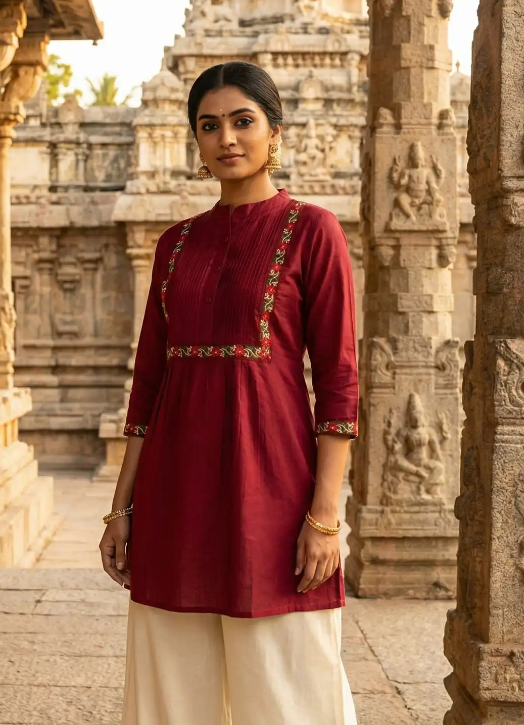 Maroon Rayon Multi Embroidery Work Kurti | Kurti, Bollywood Kurti, Creative Kurtis, Designer Kurti, Party Wear Kurti, Selfie Kurti