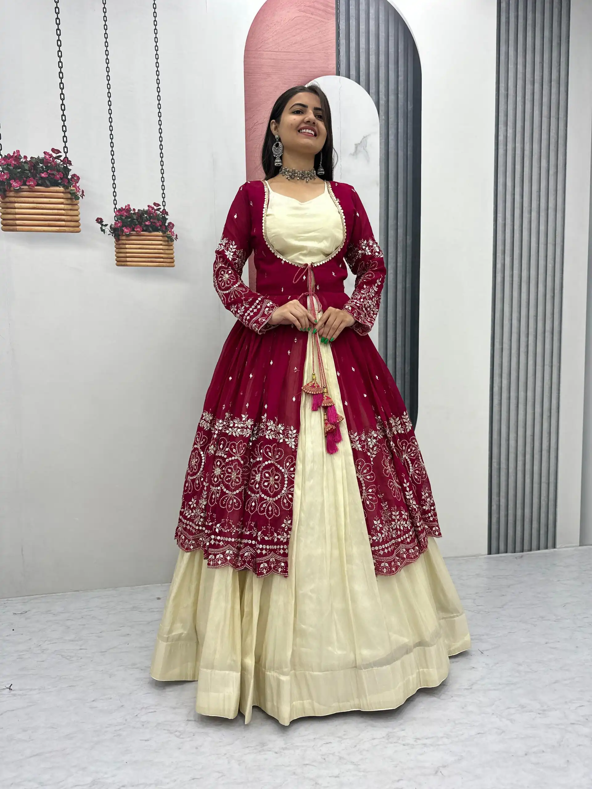 Maroon Simar Cosmos Sequence Work Lehenga Choli | Lehenga, Bollywood Lehenga, Creative Lehenga, Designer Lehenga, Embroidered Lehenga, Party Wear Lehenga