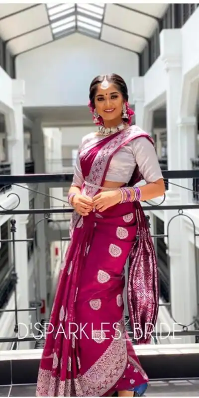 Maroon Soft Lichi Silk Lace Work Border Saree | Sarees, Bollywood Sarees, Creative Sarees, Designer Sarees, Embroidered Sarees, Ethnic Saree, Modern Digital sarees, Party Wear Sarees