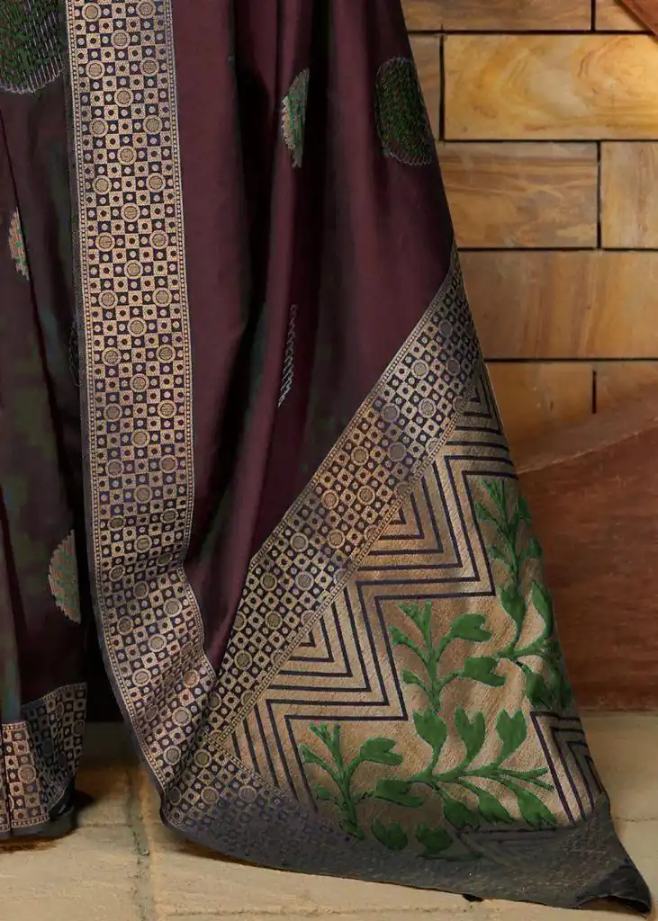 Maroon Soft Lichi Silk Saree | Sarees, Bollywood Sarees, Creative Sarees, Designer Sarees, Embroidered Sarees, Ethnic Saree, Modern Digital sarees, Party Wear Sarees