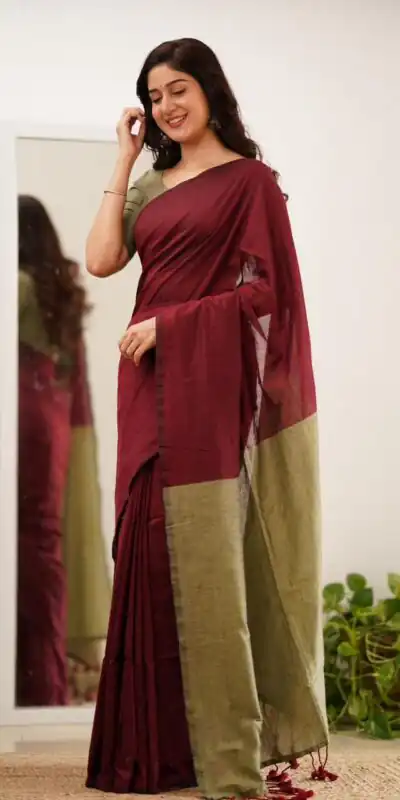 Maroon Soft Lilian Slab Rich Pallu Saree | Sarees, Bollywood Sarees, Creative Sarees, Designer Sarees, Embroidered Sarees, Ethnic Saree, Modern Digital sarees, Party Wear Sarees