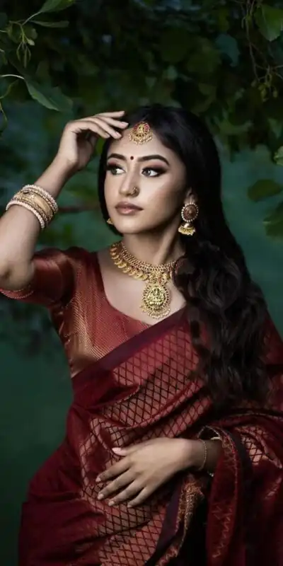 Maroon Soft Litchi Silk Jacquard Work On All Over Saree | Sarees, Bollywood Sarees, Creative Sarees, Designer Sarees, Embroidered Sarees, Ethnic Saree, Modern Digital sarees, Party Wear Sarees