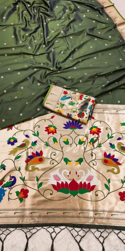 Mehandi Silk Zari Lace Work Saree | Sarees, Bollywood Sarees, Creative Sarees, Designer Sarees, Embroidered Sarees, Ethnic Saree, Modern Digital sarees, Party Wear Sarees
