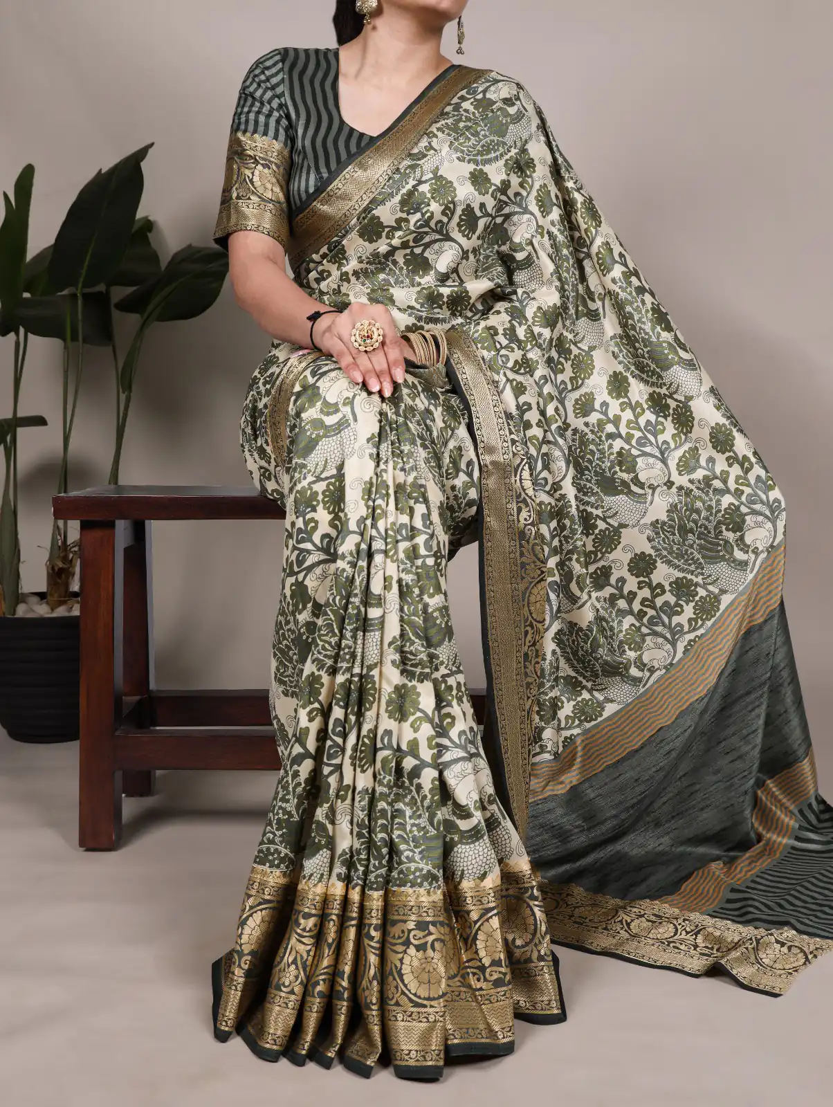 Mehandi Tasar Silk Lace Border Work Saree | Sarees, Bollywood Sarees, Creative Sarees, Designer Sarees, Embroidered Sarees, Ethnic Saree, Modern Digital sarees, Party Wear Sarees
