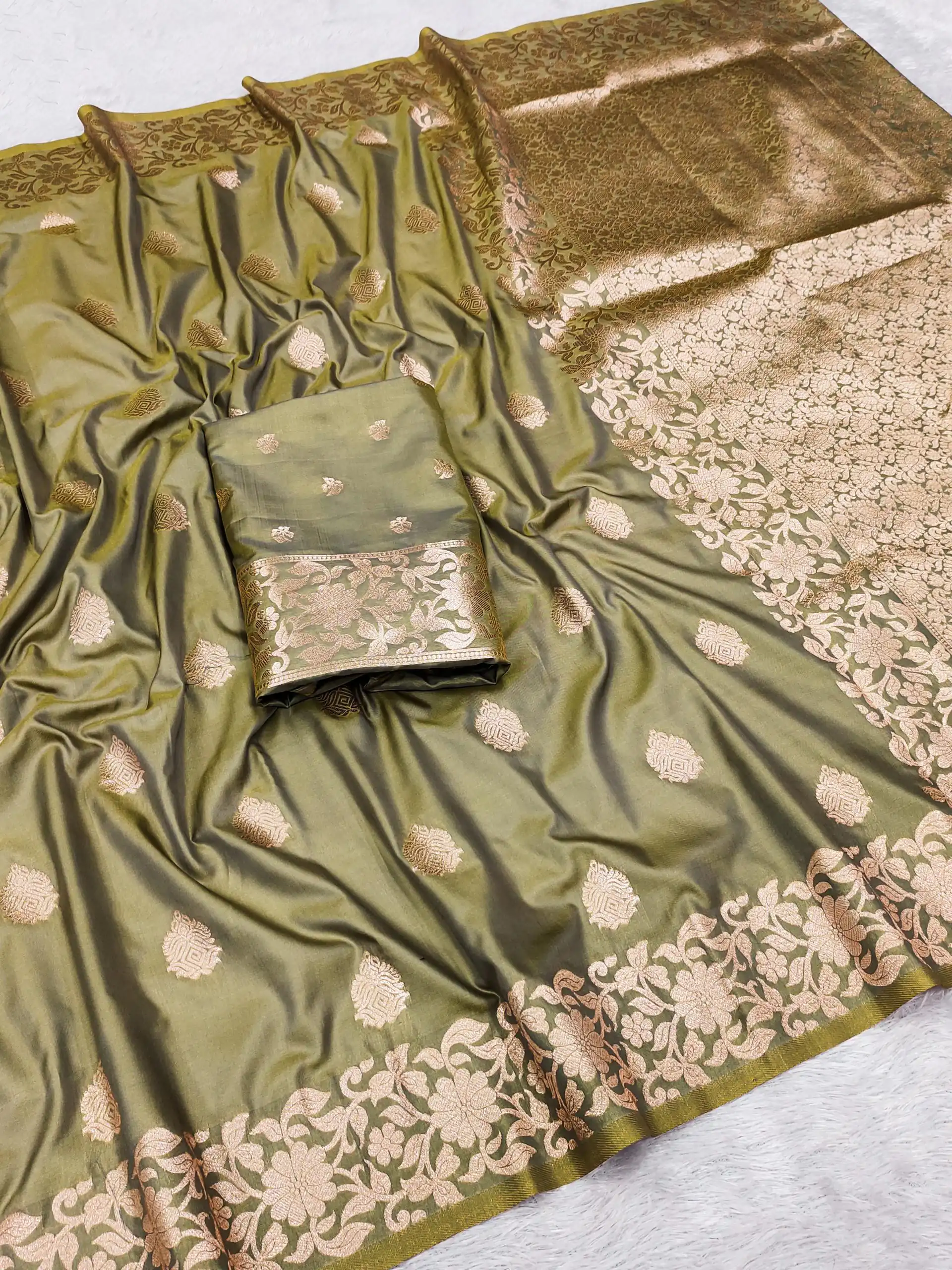 Mehendi Banarasi Silk Lace Zari Work Saree | Sarees, Bollywood Sarees, Creative Sarees, Designer Sarees, Embroidered Sarees, Ethnic Saree, Modern Digital sarees, Party Wear Sarees