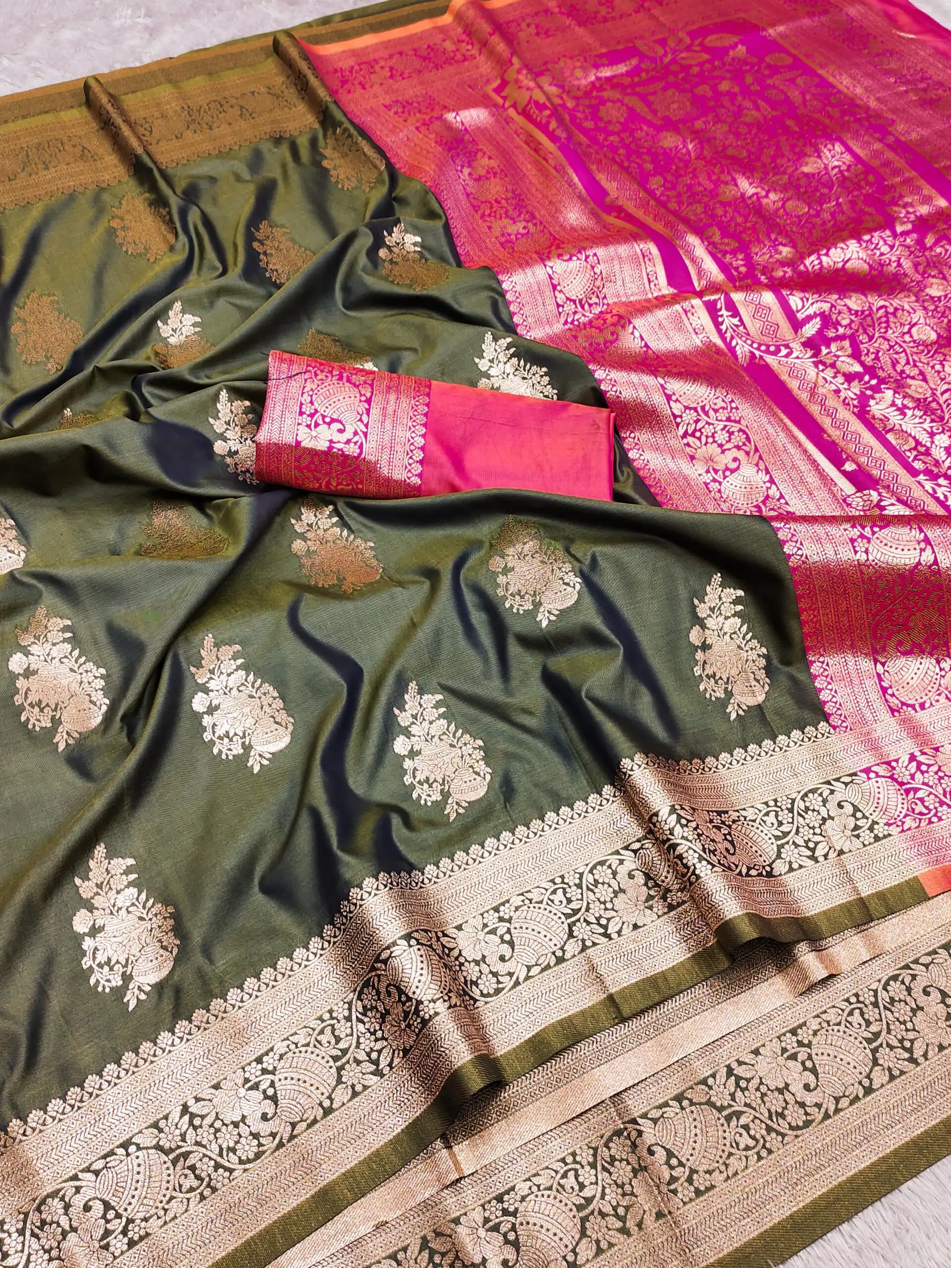 Mehendi Banarasi Silk Zari Lace Work All Over Saree | Sarees, Bollywood Sarees, Creative Sarees, Designer Sarees, Embroidered Sarees, Ethnic Saree, Modern Digital sarees, Party Wear Sarees