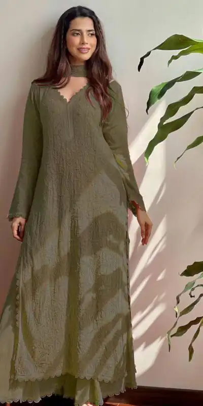 Mehendi Georgette Thread Embroidery Salwar Suit | Salwar suit, Casual Suits, Creative suits, Designer Suits, Palazzo Suits, Party Wear Suits, Patiala Suits, Straight Suits