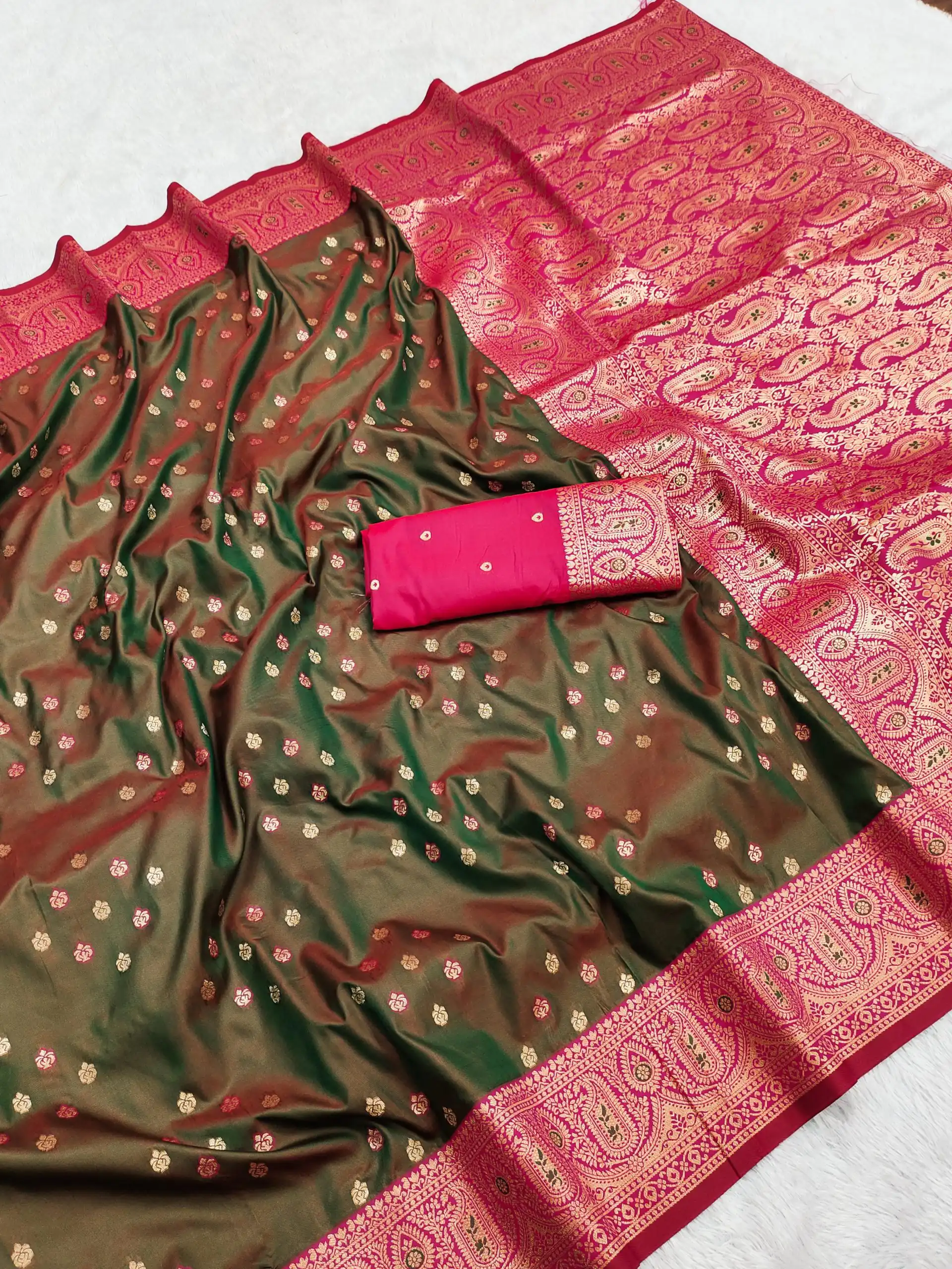 Mehendi Rich Banarasi Silk Zari Lace Work Saree | Sarees, Bollywood Sarees, Creative Sarees, Designer Sarees, Embroidered Sarees, Ethnic Saree, Modern Digital sarees, Party Wear Sarees
