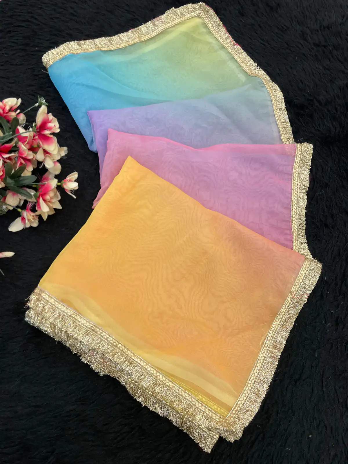 Multi Organza Embroidery Digital Print Saree | Sarees, Bollywood Sarees, Creative Sarees, Designer Sarees, Embroidered Sarees, Ethnic Saree, Modern Digital sarees, Party Wear Sarees