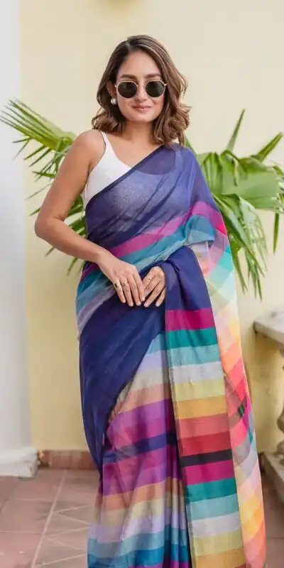 Multi Soft Cotton With Digital Print Saree | Sarees, Bollywood Sarees, Creative Sarees, Designer Sarees, Embroidered Sarees, Ethnic Saree, Modern Digital sarees, Party Wear Sarees