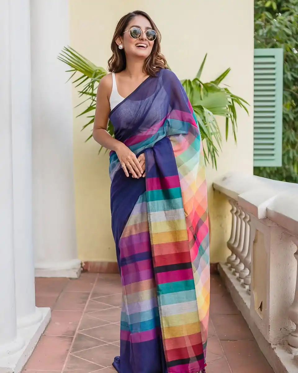 Multi Soft Cotton With Digital Print Saree | Sarees, Bollywood Sarees, Creative Sarees, Designer Sarees, Embroidered Sarees, Ethnic Saree, Modern Digital sarees, Party Wear Sarees