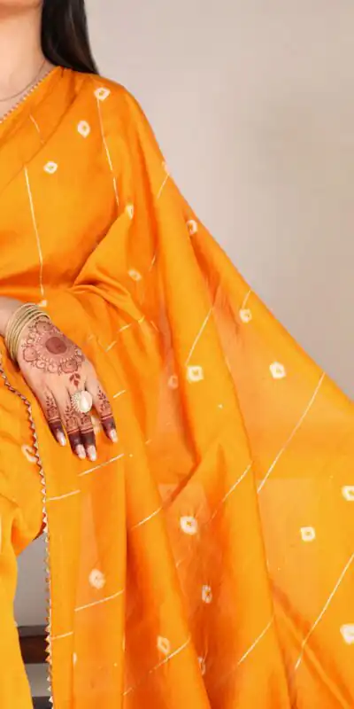 Mustard Chanderi Sequins Saree | Sarees, Bollywood Sarees, Creative Sarees, Designer Sarees, Embroidered Sarees, Ethnic Saree, Modern Digital sarees, Party Wear Sarees