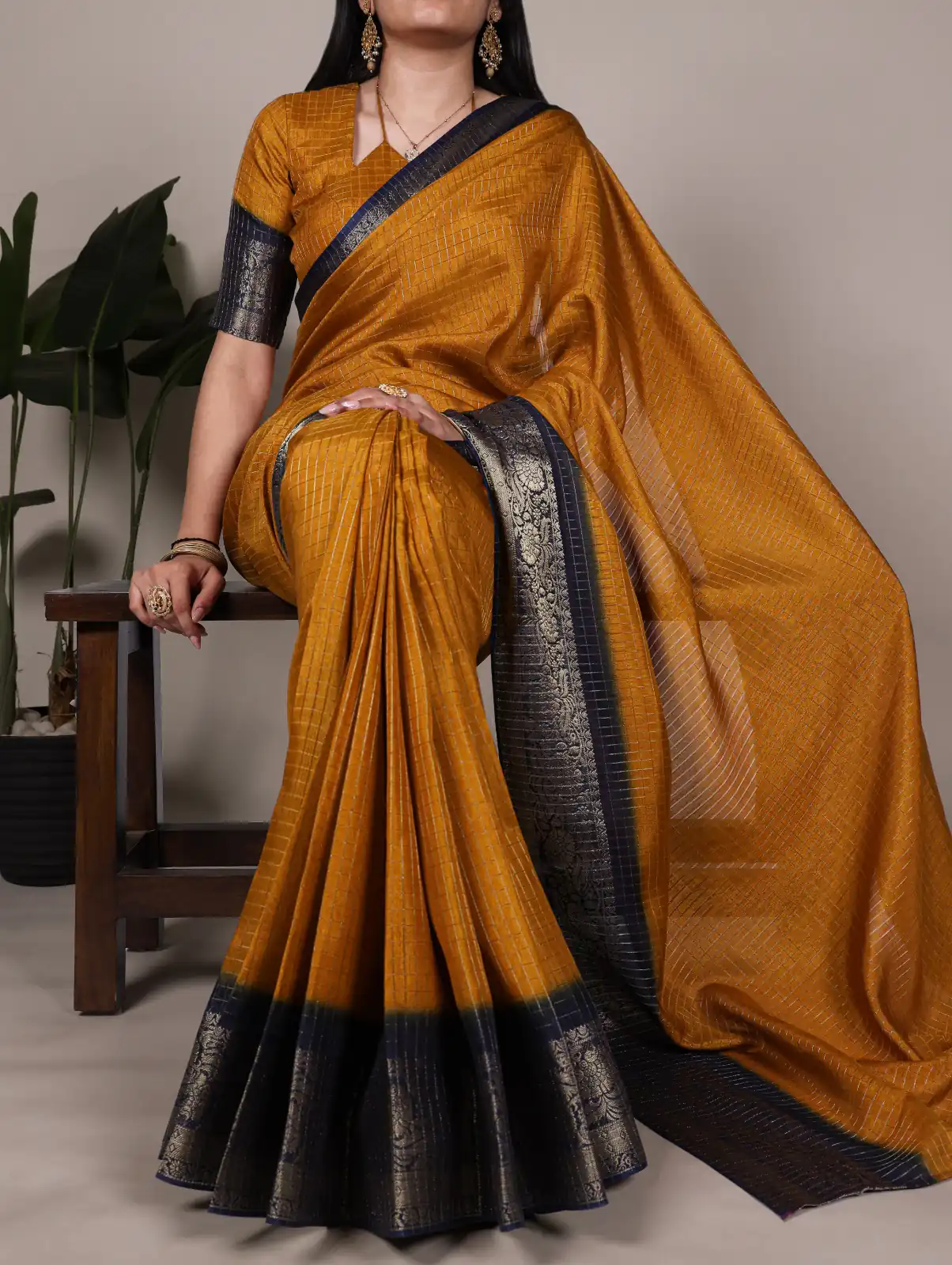 Mustard Dola Chex Zari Work Saree | Sarees, Bollywood Sarees, Creative Sarees, Designer Sarees, Embroidered Sarees, Ethnic Saree, Modern Digital sarees, Party Wear Sarees
