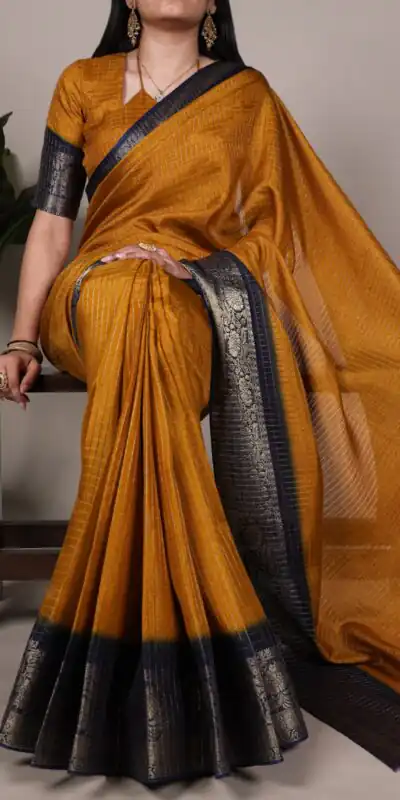 Mustard Dola Chex Zari Work Saree | Sarees, Bollywood Sarees, Creative Sarees, Designer Sarees, Embroidered Sarees, Ethnic Saree, Modern Digital sarees, Party Wear Sarees
