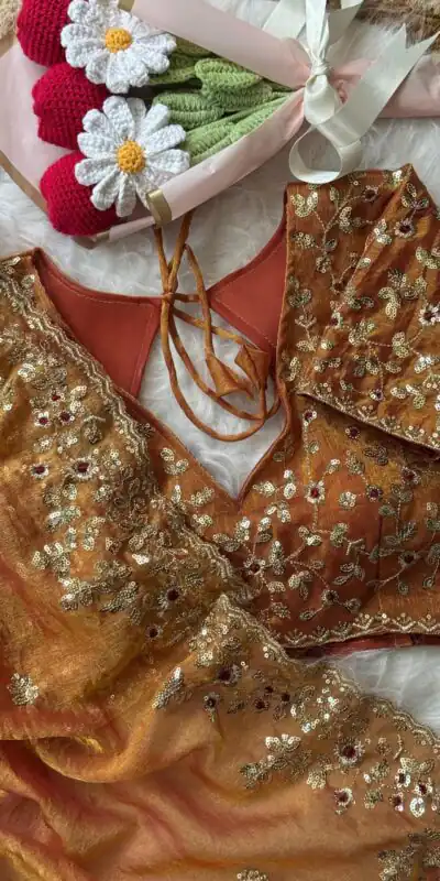 Mustard Fandy Chiffon Embroidery Work Saree | Sarees, Bollywood Sarees, Creative Sarees, Designer Sarees, Embroidered Sarees, Ethnic Saree, Modern Digital sarees, Party Wear Sarees