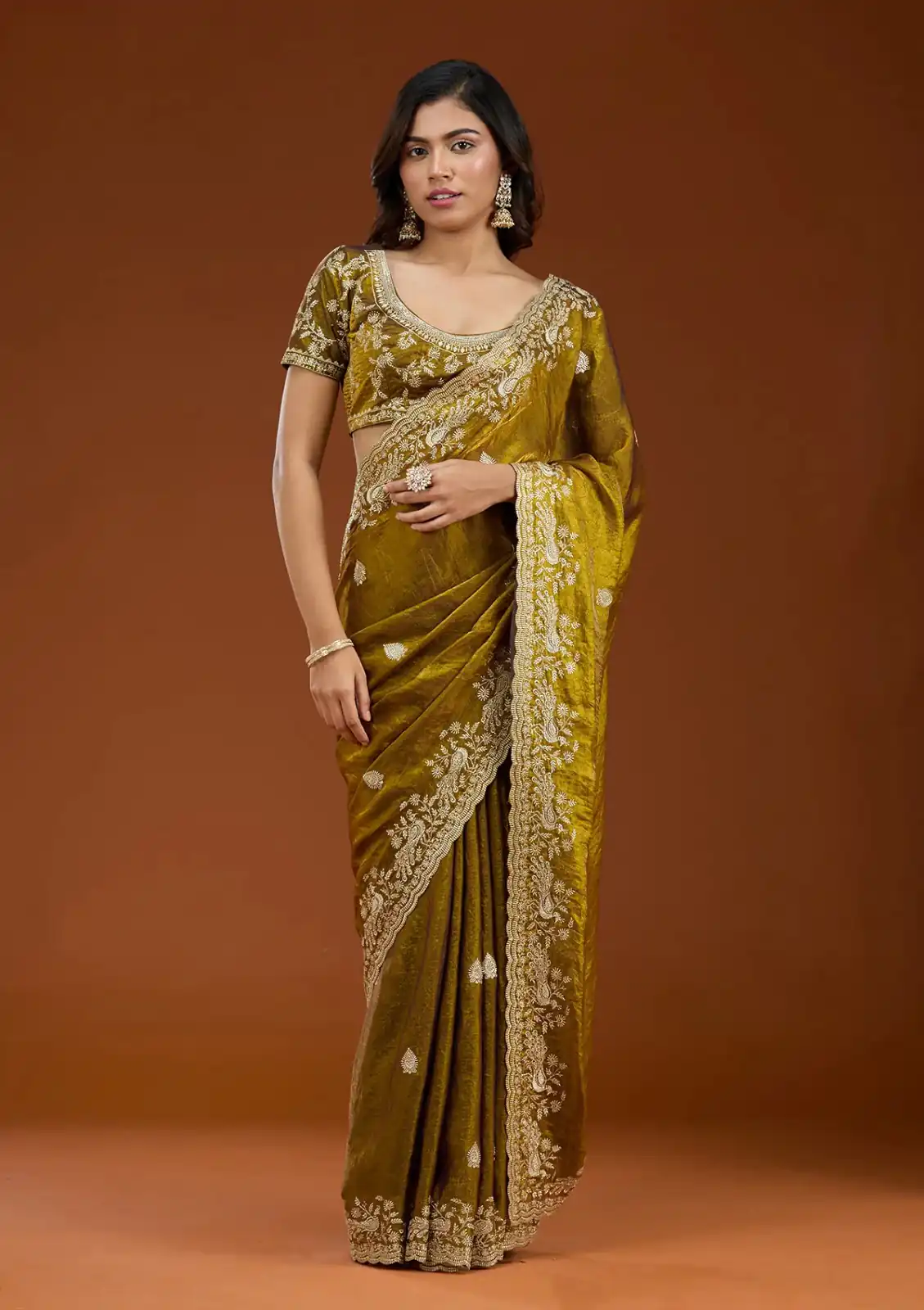 Mustard Fandy Satin Silk Embroidery Work Saree | Sarees, Bollywood Sarees, Creative Sarees, Designer Sarees, Embroidered Sarees, Ethnic Saree, Modern Digital sarees, Party Wear Sarees