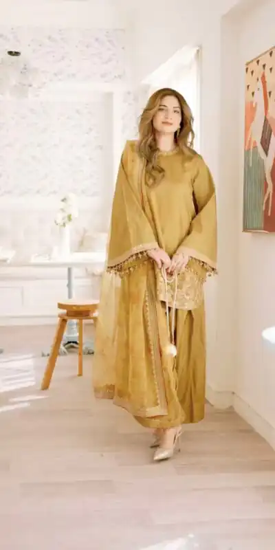 Mustard French Crep Silk With Sequence Salwar Suit | Jump Suits, Salwar suit, Casual Suits, Creative suits, Designer Suits, Palazzo Suits, Party Wear Suits, Patiala Suits, Straight Suits