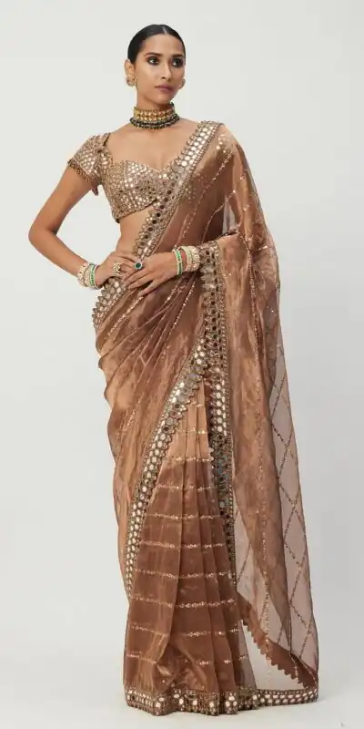 Mustard Yellow Embroidery Lace Border Sequins Work Saree | Sarees, Bollywood Sarees, Creative Sarees, Designer Sarees, Embroidered Sarees, Ethnic Saree, Modern Digital sarees, Party Wear Sarees