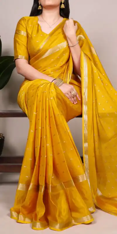 Mustered Crepe Weaving Work Saree | Sarees, Bollywood Sarees, Creative Sarees, Designer Sarees, Embroidered Sarees, Ethnic Saree, Modern Digital sarees, Party Wear Sarees
