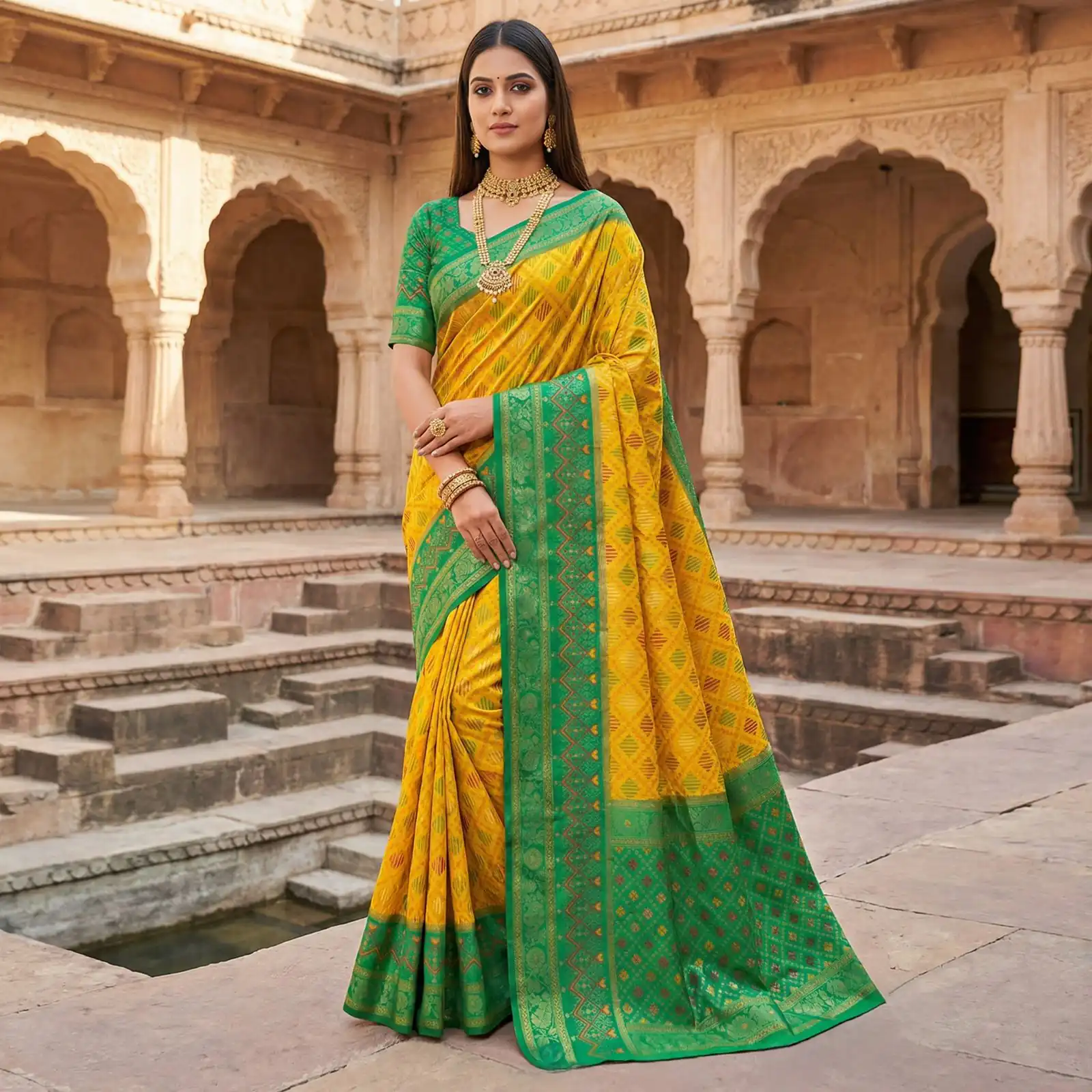 Mustered Pochampalli Lace Zari Work Saree | Sarees, Bollywood Sarees, Creative Sarees, Designer Sarees, Embroidered Sarees, Ethnic Saree, Modern Digital sarees, Party Wear Sarees