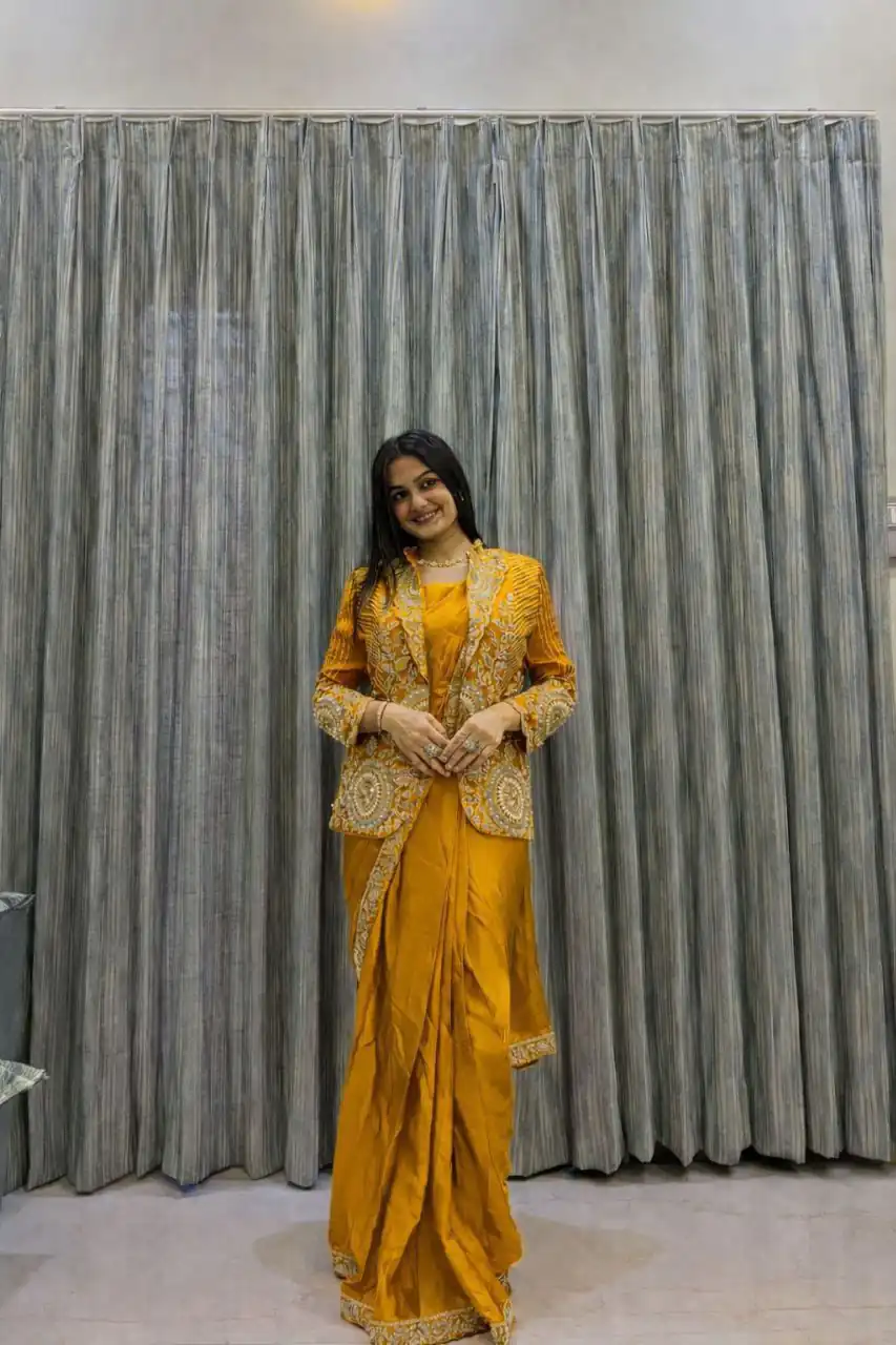 Mustered Rangoli Silk Embroidery Work Saree | Sarees, Bollywood Sarees, Creative Sarees, Designer Sarees, Embroidered Sarees, Ethnic Saree, Modern Digital sarees, Party Wear Sarees