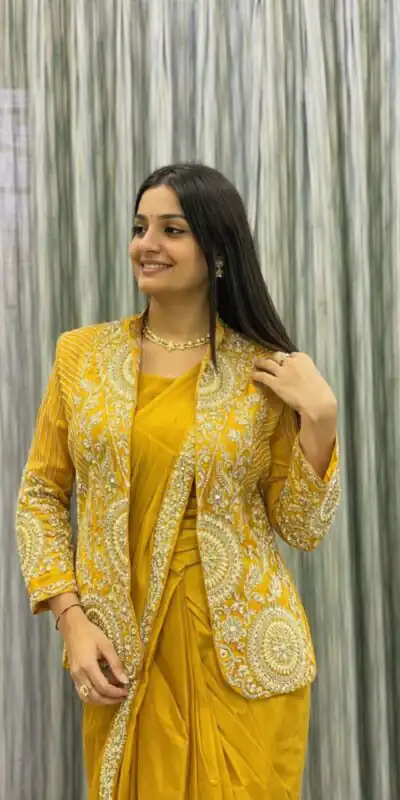 Mustered Rangoli Silk Embroidery Work Saree | Sarees, Bollywood Sarees, Creative Sarees, Designer Sarees, Embroidered Sarees, Ethnic Saree, Modern Digital sarees, Party Wear Sarees