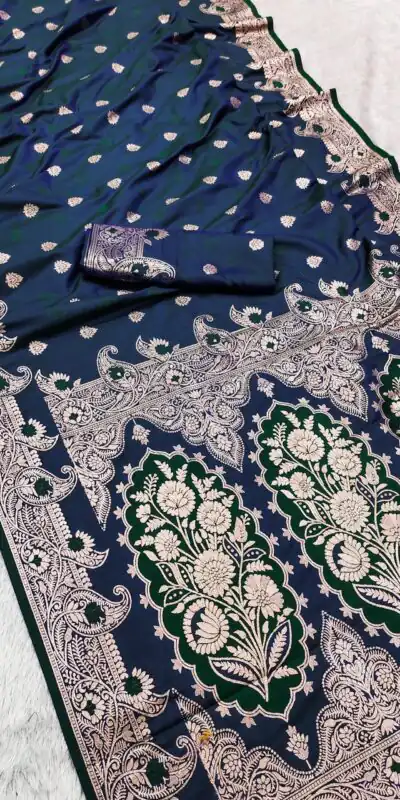 Navy Blue Banarasi Lace Zari Work Saree | Sarees, Bollywood Sarees, Creative Sarees, Designer Sarees, Embroidered Sarees, Ethnic Saree, Modern Digital sarees, Party Wear Sarees