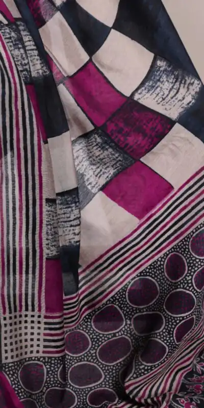 Navy Blue Chanderi Printed Saree | Sarees, Bollywood Sarees, Creative Sarees, Designer Sarees, Embroidered Sarees, Ethnic Saree, Modern Digital sarees, Party Wear Sarees