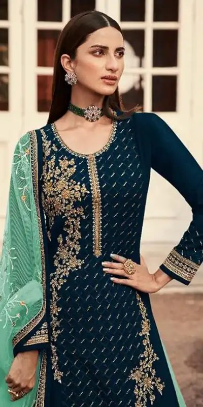Navy Blue Georgette Embroidery Stone Work Lehenga Choli | Lehenga, Bollywood Lehenga, Creative Lehenga, Designer Lehenga, Embroidered Lehenga, Party Wear Lehenga