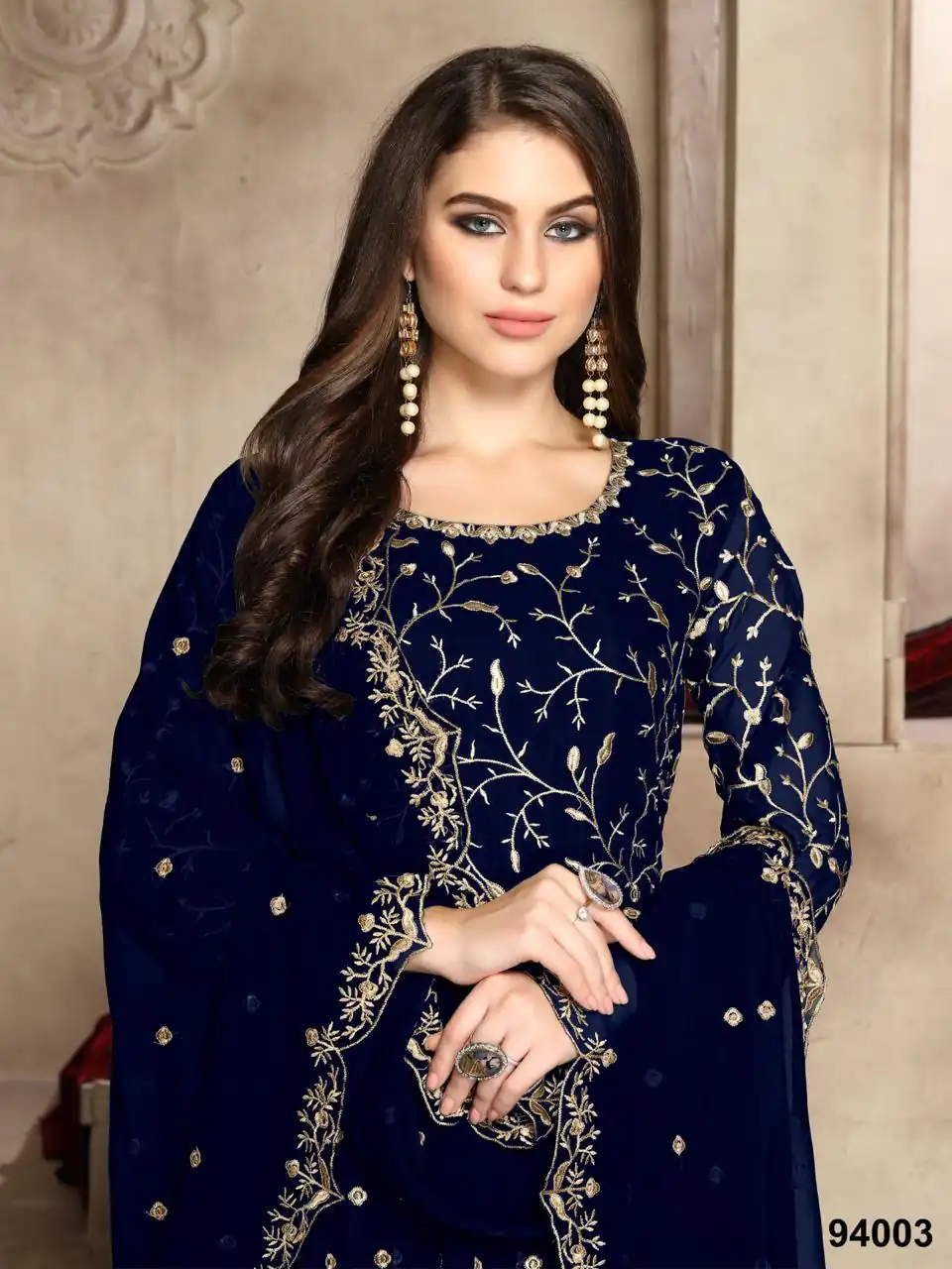 Navy Blue Georgette Multi Thread Zari Anarkali Suit | Anarkali Suits, Bollywood Anarkali, Creative-Anarkali, Designer Anarkali, Embroidered Anarkali, Party Wear Anarkali