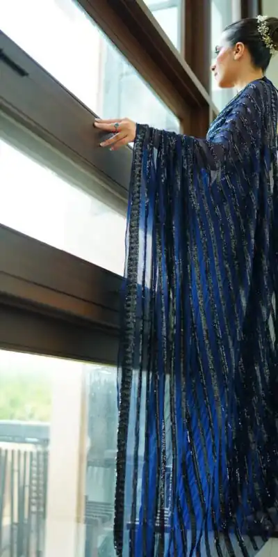 Navy Blue Georgette Sequence Work Saree | Sarees, Bollywood Sarees, Creative Sarees, Designer Sarees, Embroidered Sarees, Ethnic Saree, Modern Digital sarees, Party Wear Sarees