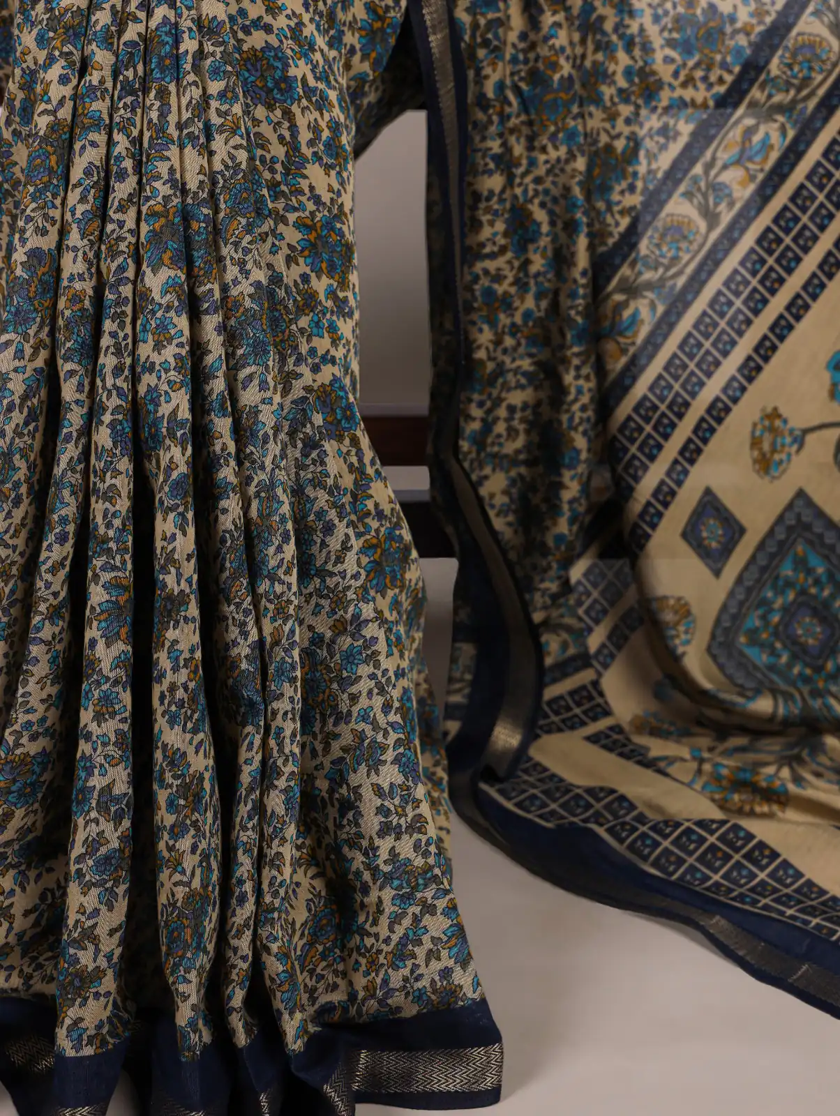 Navy Blue Polyester Viscose Chanderi Zari Work Saree | Sarees, Bollywood Sarees, Creative Sarees, Designer Sarees, Embroidered Sarees, Ethnic Saree, Modern Digital sarees, Party Wear Sarees