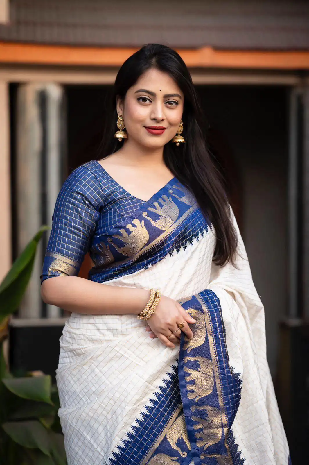 Navy Blue Soft Lichi Silk Jacquard Lace Saree | Sarees, Bollywood Sarees, Creative Sarees, Designer Sarees, Embroidered Sarees, Ethnic Saree, Modern Digital sarees, Party Wear Sarees