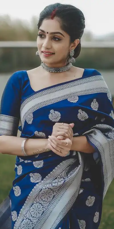 Navy Blue Soft Lichi Silk Lace Border Work Saree | Sarees, Bollywood Sarees, Creative Sarees, Designer Sarees, Embroidered Sarees, Ethnic Saree, Modern Digital sarees, Party Wear Sarees