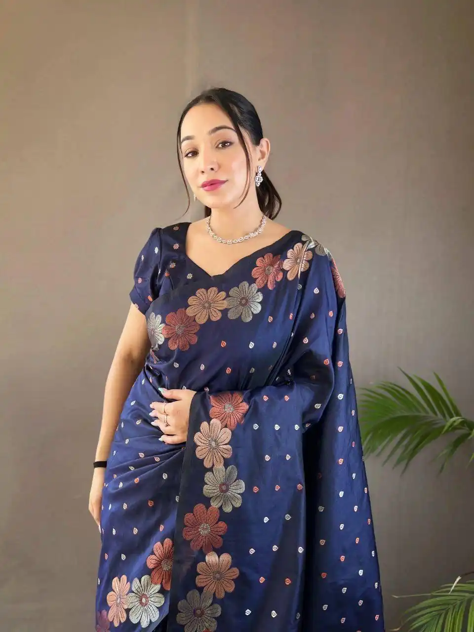 Navy Blue Soft Litchi Silk Kubera Pattu Saree | Sarees, Bollywood Sarees, Creative Sarees, Designer Sarees, Embroidered Sarees, Ethnic Saree, Modern Digital sarees, Party Wear Sarees