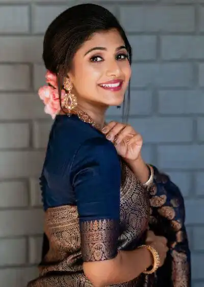 Navy Blue Soft Silk Jacquard Work On All Over Saree | Sarees, Bollywood Sarees, Creative Sarees, Designer Sarees, Embroidered Sarees, Ethnic Saree, Modern Digital sarees, Party Wear Sarees