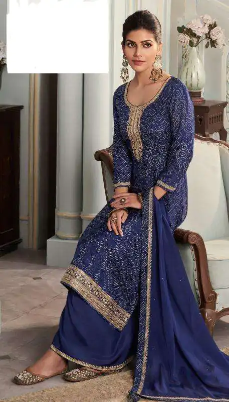 Navy Blue Viscose Silk Sequence Work Digital Print Salwar Suit | Jump Suits, Salwar suit, Casual Suits, Creative suits, Designer Suits, Palazzo Suits, Party Wear Suits, Patiala Suits, Straight Suits
