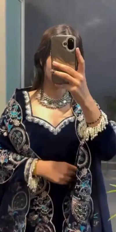 Navy Blue Viscose Velvet Lace Work Salwar Suit | Jump Suits, Tops & Bottoms, Track Suits, Salwar suit, Casual Suits, Creative suits, Designer Suits, Palazzo Suits, Party Wear Suits, Patiala Suits, Straight Suits, Trendy Wear