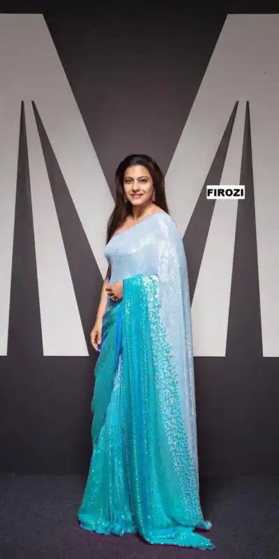 Off Firozi Padding Georgette Double Run Sequins Saree | Sarees, Bollywood Sarees, Creative Sarees, Designer Sarees, Embroidered Sarees, Ethnic Saree, Modern Digital sarees, Party Wear Sarees